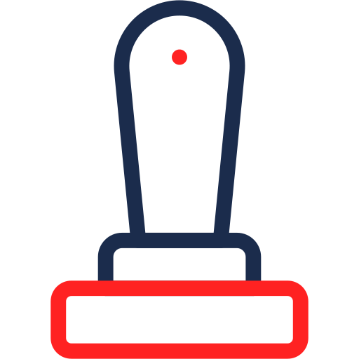 sello de goma Generic color outline icono