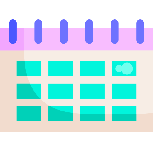 calendrier Generic color fill Icône