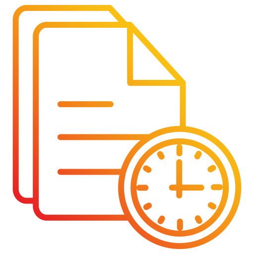 Time management Generic gradient outline icon