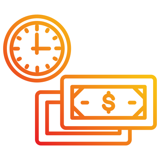 Time is money Generic gradient outline icon