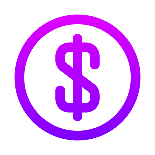 dollaro Generic gradient outline icona