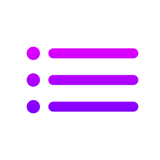 메뉴 Generic gradient fill icon