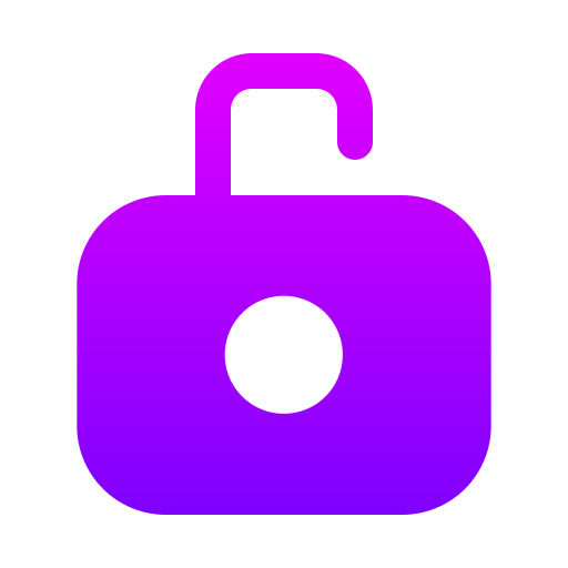Unlock Generic gradient fill icon