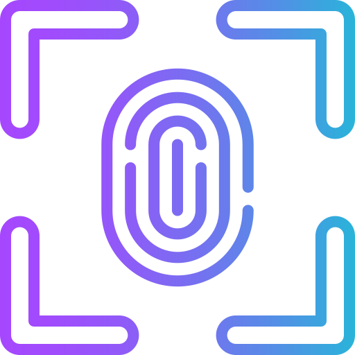 Fingerprint scanner Generic gradient outline icon
