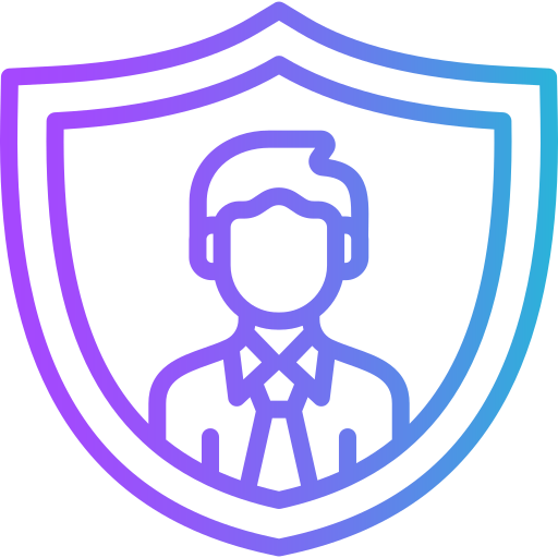 User protection Generic gradient outline icon