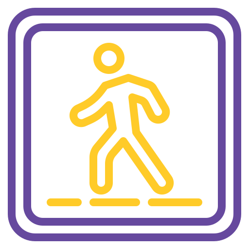 Pedestrian crossing Generic color outline icon