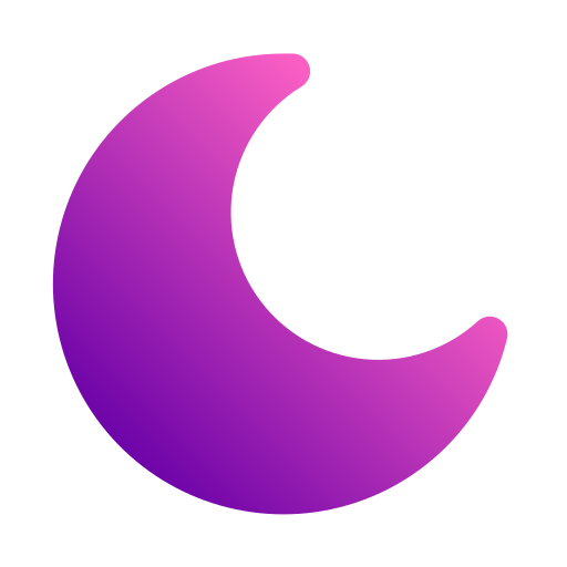 Half moon Generic gradient fill icon