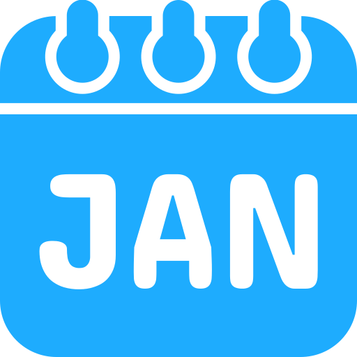 January Generic color fill icon
