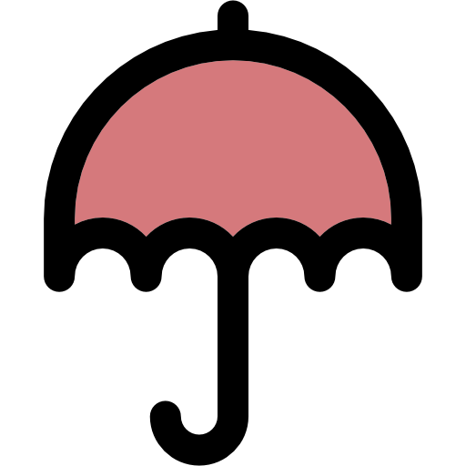 parasol Curved Lineal color ikona