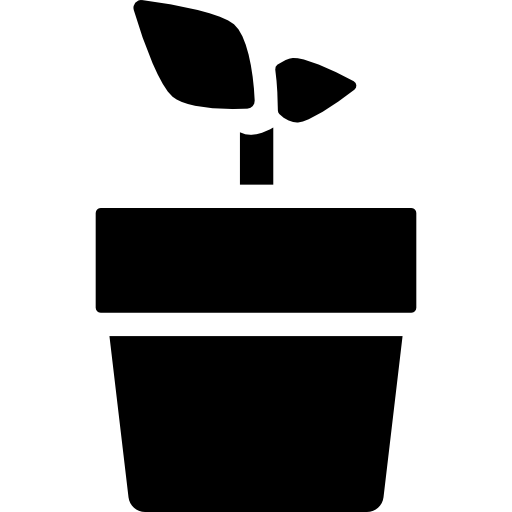 plante Curved Fill Icône