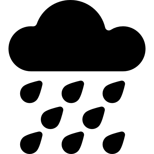 lluvia Curved Fill icono