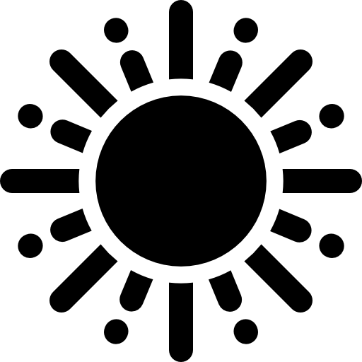 солнце Curved Fill иконка