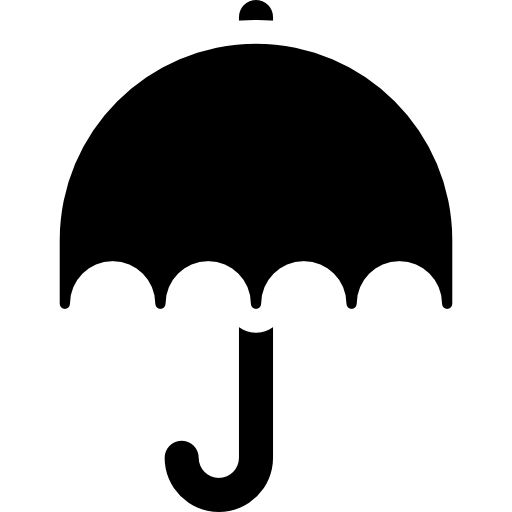 guarda-chuva Curved Fill Ícone