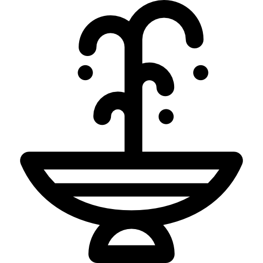 Fountain Curved Lineal icon
