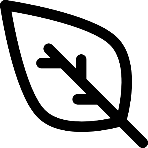 liść Curved Lineal ikona