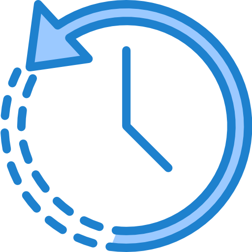 Clock srip Blue icon