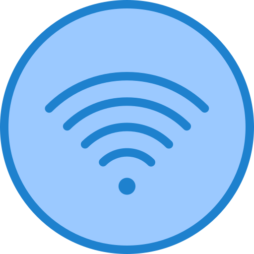 Wifi signal srip Blue icon
