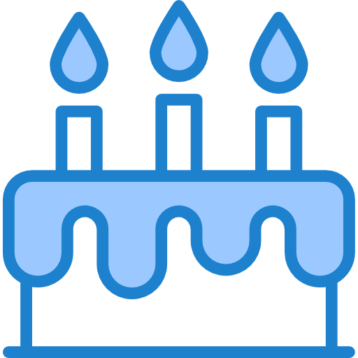 pastel de cumpleaños srip Blue icono