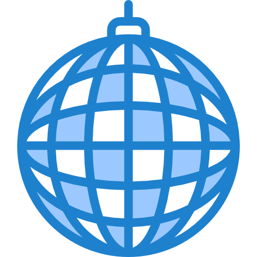 Disco ball srip Blue icon