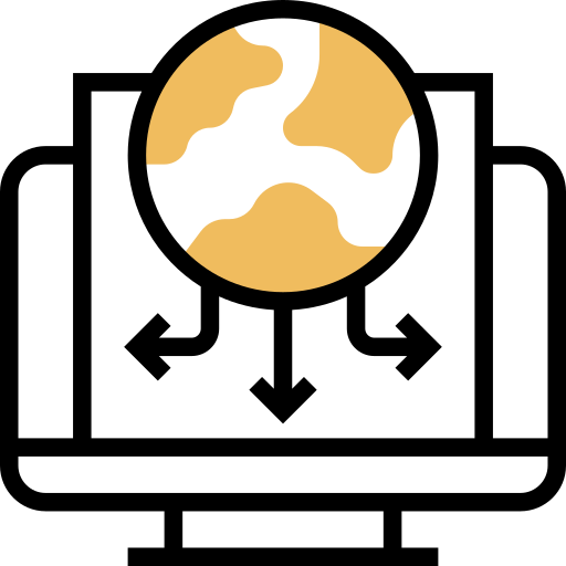griglia del globo Meticulous Yellow shadow icona
