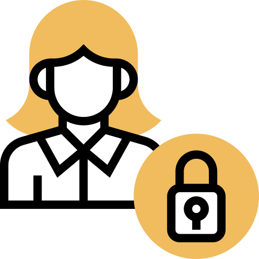 prywatność Meticulous Yellow shadow ikona