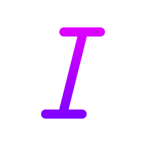 이탤릭체 Generic gradient outline icon