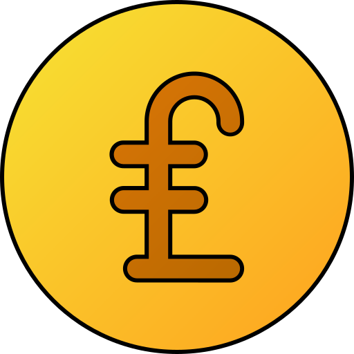 Pound Generic gradient lineal-color icon