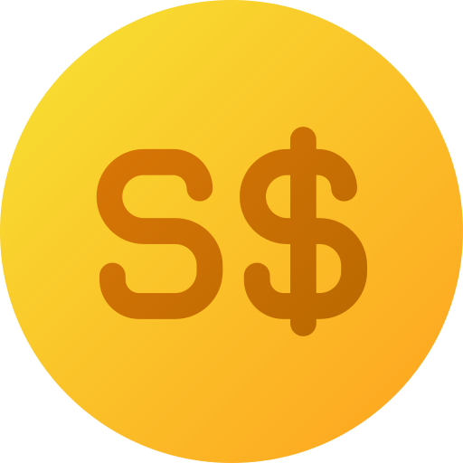 singapore dollar Generic gradient fill icoon