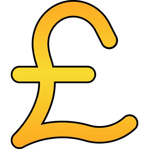 Pound Generic gradient lineal-color icon