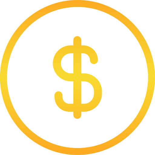 dolar Generic gradient outline ikona