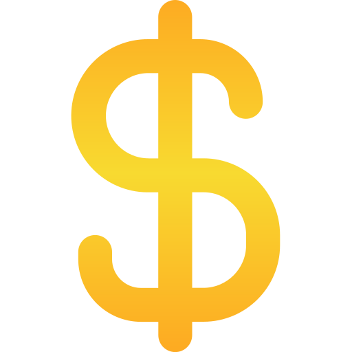 Доллар Generic gradient outline иконка
