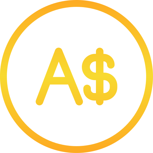 Australian dollar Generic gradient outline icon