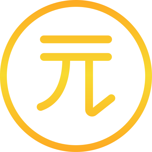 New taiwan dollar Generic gradient outline icon
