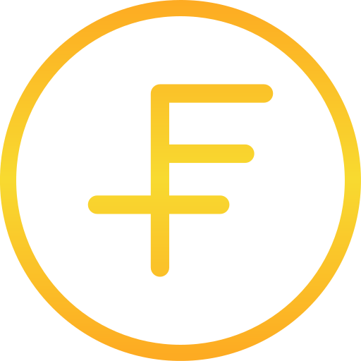 Swiss franc Generic gradient outline icon