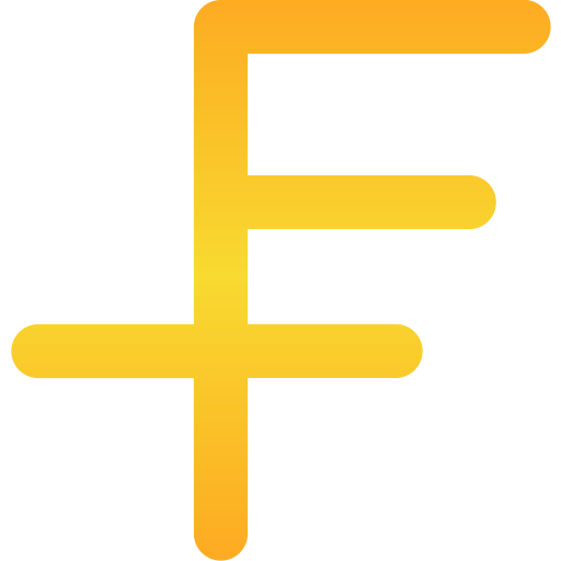 швейцарский франк Generic gradient outline иконка