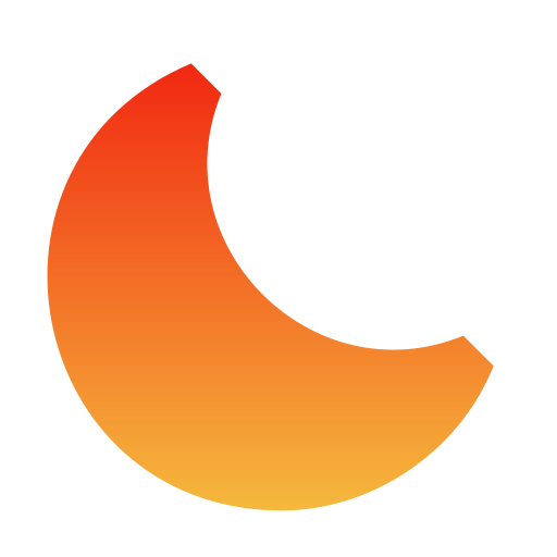 Half moon Generic gradient fill icon