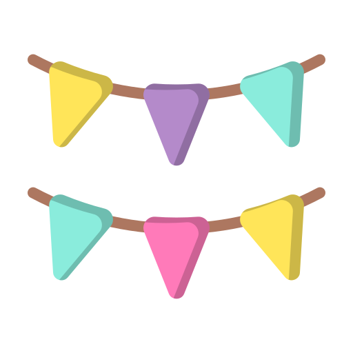 Bunting Generic color fill icon