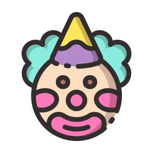 Clown face Generic color lineal-color icon
