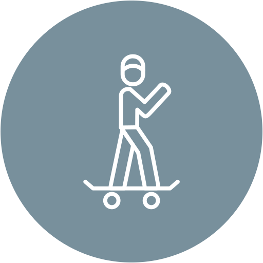 andare con lo skateboard Generic color fill icona