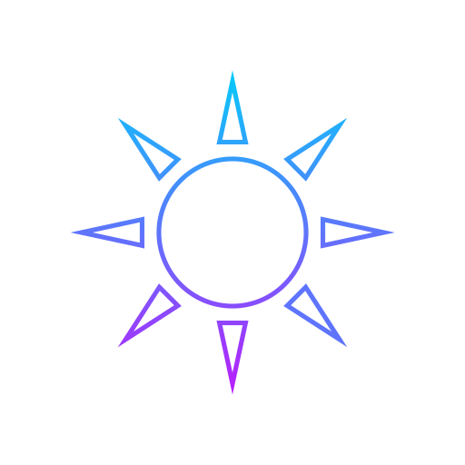 sol Generic gradient outline icono