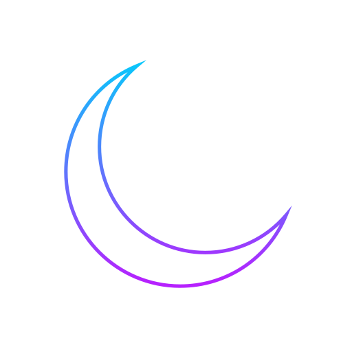 księżyc Generic gradient outline ikona