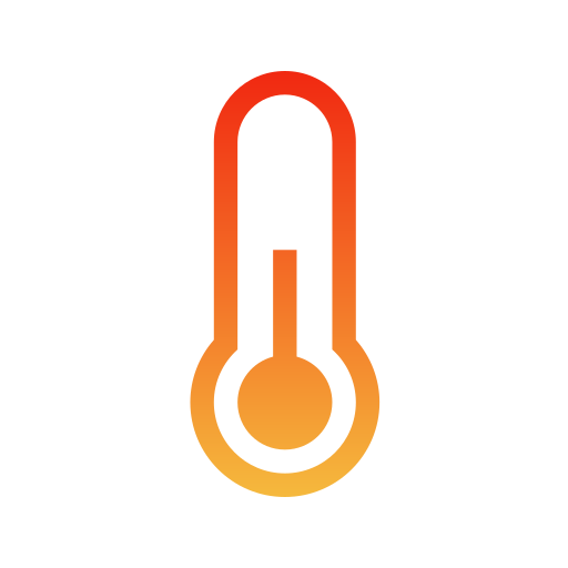 thermometer-helft Generic gradient outline icoon