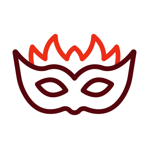 maschera di carnevale Generic color outline icona
