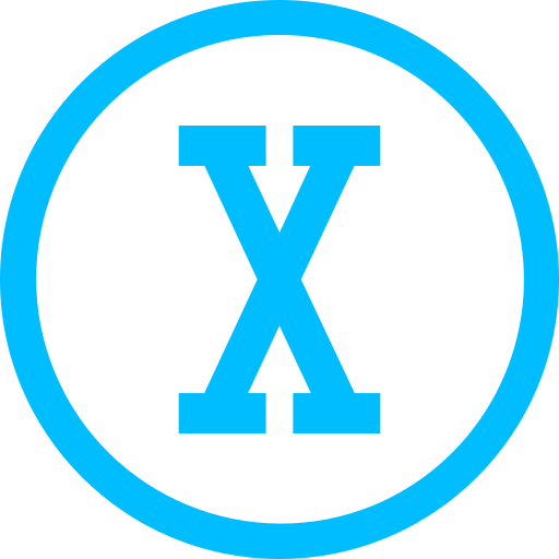 Letter x Generic color outline icon