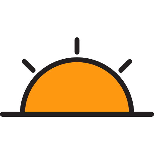 wschód słońca xnimrodx Lineal Color ikona