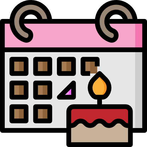 День рождения Surang Lineal Color иконка