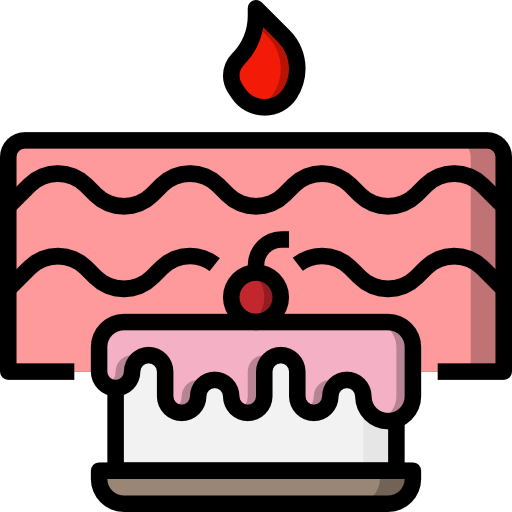 pastel de cumpleaños Surang Lineal Color icono