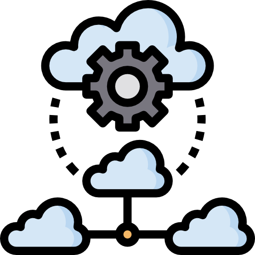 cloud computing Surang Lineal Color icon