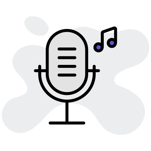 Singing Generic color lineal-color icon
