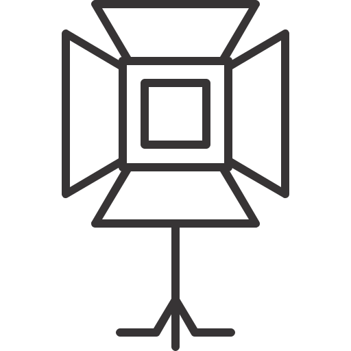 스튜디오 조명 Generic black outline icon